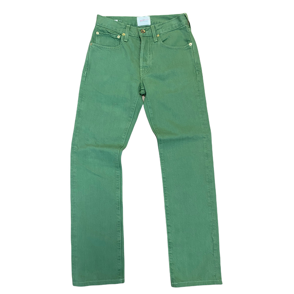 Sid Mashburn Green Straight Leg Denim Jeans Size 28x30 Button Fly Casual